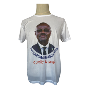 Polo à bas prix Logo personnalisé élection T-shirts pour hommes <span class=keywords><strong>Campagne</strong></span> de t-shirt blanc en coton doux - Product Image 3