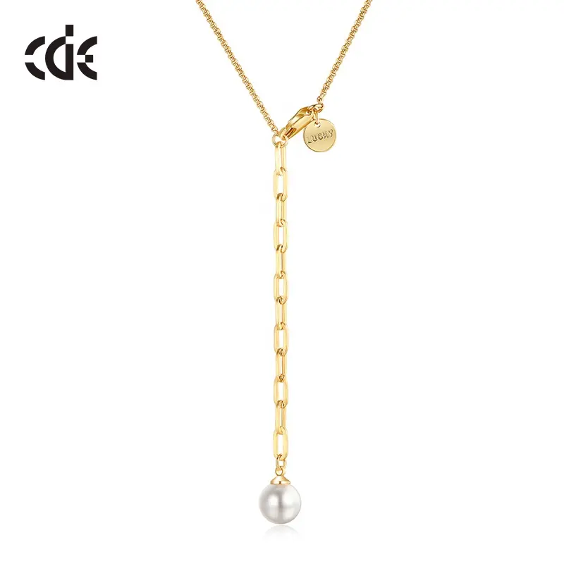 CDE Fashion – collier longue chaîne en or pour femmes, Sexy