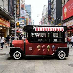 Carrito de Servicio Exterior Mini Personalizable, Remolcable, para Comida, Café y Helados, con Equipamiento de Cocina Completo Incluido - Product Image 1