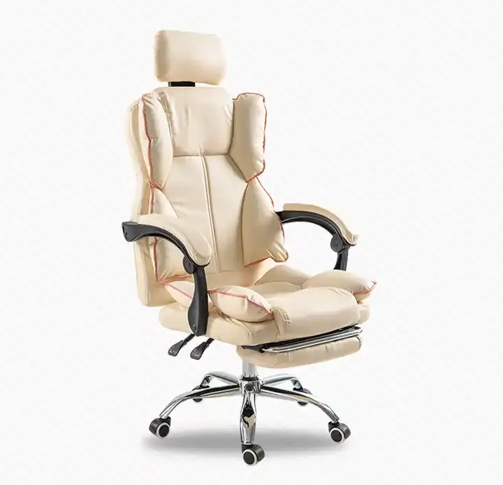 Ajustável escritório ergonômico reunião cadeira do computador cadeira giratória preto com encosto de cabeça e apoio para os pés