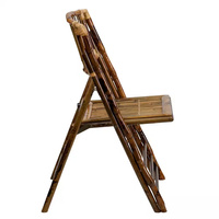 Chaise pliante en bambou empilable, durable, pour mariage, vente au détail, location, événement, banquet