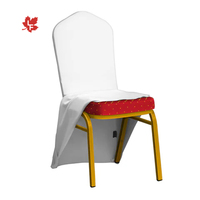 Chaise de conférence empilable en or rouge pour mariage, chaise spéciale pour mariage en plein air, chaise de mariage intérieure, vente en gros