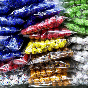 สร้อยข้อมือพลอยเทียมแบบทำมือลูกปัดมีรูร้อยลูกปัดลูกบอลเพชรหลาก<span class=keywords><strong>สี</strong></span> - Product Image 5