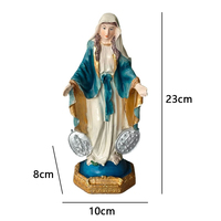 Statue créative de la Vierge Marie articles religieux décoration 3D résine artisanat décoration de la maison Souvenirs religieux Sculpture