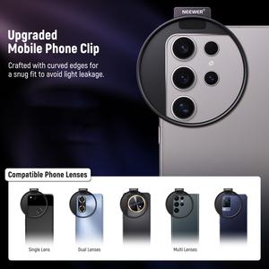NEEWER-Kit de filtro de lente de teléfono con clip de 67mm con anillo adaptador/Zapata Fría/perilla de bloqueo para fotografía de teléfono inteligente - Product Image 3