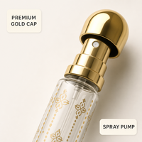 Vente en gros de flacons vaporisateurs de parfum vides de 35 ml, atomiseurs de voyage rechargeables en rose, boîte de présentation de 480 pièces, logo personnalisé