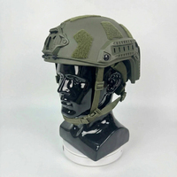 Casque tactique Olive Drab FAST SF PE avec suspension réglable et rembourrage amortissant pour l'entraînement professionnel en plein air