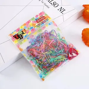 All-match Hot Sell Colorful Disposable Rubber Bands Children Kids Elastic Rubber Tie 260/500 Pcs/Bag Wholesale For Kids Girls