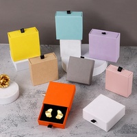Boîte à bijoux OEM personnalisée avec logo, emballage pour accessoires de bijouterie, boîte à tiroir en papier pour bagues, bracelets, colliers, boucles d'oreilles, boîte cadeau pour bijoux