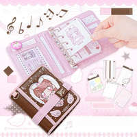 Carnet à anneaux format M5 mignon, esthétique INS, carnet de notes Kawaii, mini journal à anneaux pour la planification, les notes, le journal intime, papeterie pour filles