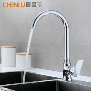 Robinet de cuisine en acier inoxydable 304, monocommande, à poser sur comptoir, avec cartouche céramique contemporaine, rotation à 360 degrés - Product Image 4