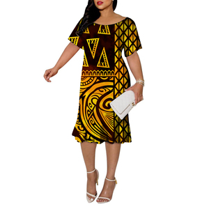 Venta al por mayor nuevos productos <span class=keywords><strong>Marquesan</strong></span> tatuaje diseño personalizado elegante grande cuello redondo cola de pez vestido de fiesta - Product Image 2
