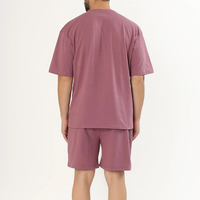 Conjunto Deportivo Informal Transpirable para Hombre, Camiseta de Manga Corta y Pantalones Cortos, Conjunto de Dos Piezas, 100% Algodón, Secado Rápido, para Actividades al Aire Libre