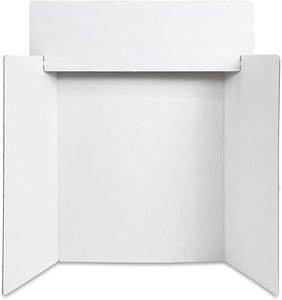 Tablero de Exhibición Tríptico de Cartón Corrugado Blanco de 22 x 44 Pulgadas, Material PP con Servicio de Corte y Procesamiento, Encabezado Incluido - Product Image 2