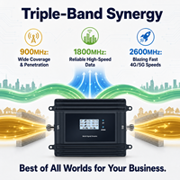 Amplificador Celular Comercial de Tres Bandas de Frecuencia 900 1800 2600 MHz, Amplificador de Señal Móvil para Almacenes, para Comunicación 5G 4G LTE