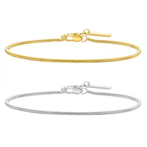 minimalist jewelry bracelet gold plated men snake chain bracelets jewelry