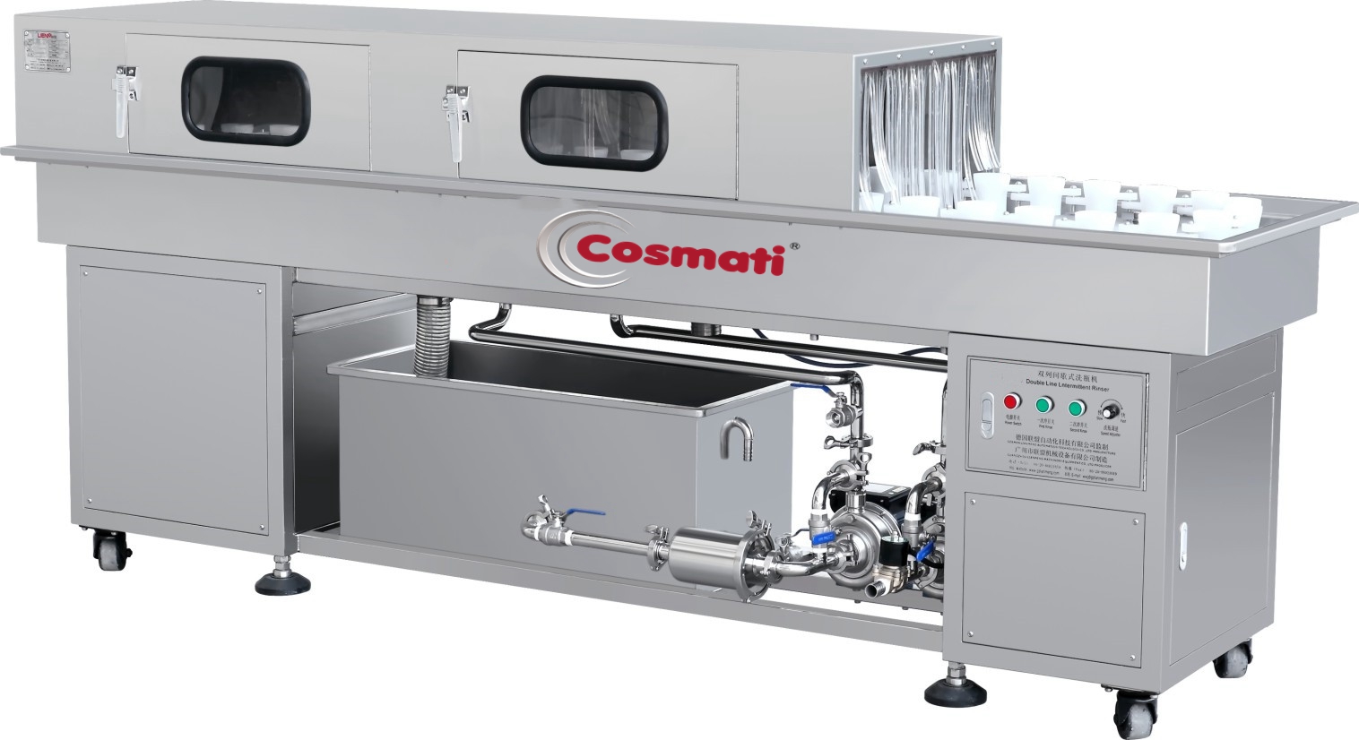 PET plastic semi-automatic glass bottle washing machine