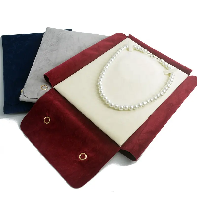 Dapat disesuaikan Snap Suede perhiasan anting kantong dengan kotak bantalan Insert Spot Logo Microfiber perhiasan kantong untuk kemasan & Display