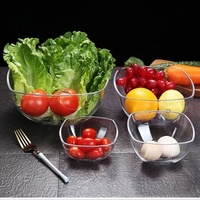 Plastic Kom Ronde Party Salade Bowling Fruit Snackpot Doorzichtige Acryl Kommen