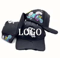 Casquette de baseball unisexe ajustable à motif lettres Dobby Puff sportive hip-hop, très tendance, pour personnalisation transfrontalière