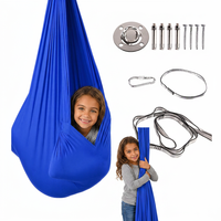 Chaise suspendue intérieure pour enfants, hamac douillet extensible en forme de cocon avec kit de fixation au plafond, balançoire de jeu pour enfants