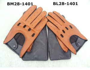 Gants de conduite en cuir de chèvre pour hommes, gants de <span class=keywords><strong>moto</strong></span> classiques, élégants et durables, gants de vélo - Product Image 3