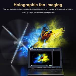 Ventilateur holographique 3D, <span class=keywords><strong>projecteur</strong></span> holographique, ventilateur LED holographique 3D pour affichage publicitaire, certificat papier avec hologramme - Product Image 4