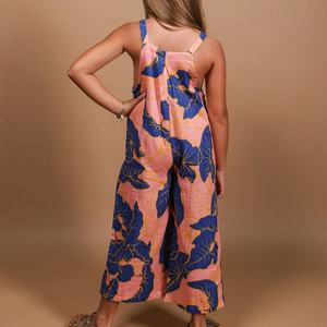 Mono de Alta Calidad con Estampado Hawaiano, Tirantes Casuales, Mono de una Pieza, Mono Infantil Personalizado de Lino y Algodón Mixto - Product Image 2