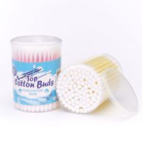 Coton-tige de nettoyage personnalisé, pointes en coton, soluble dans le dos, maquillage, 100% pur