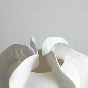 Nouveau vase en céramique de style nordique créatif, blanc, moderne, petit, décoration d'intérieur, design rustique de luxe, finition mate, vase à fleurs pour table - Product Image 4