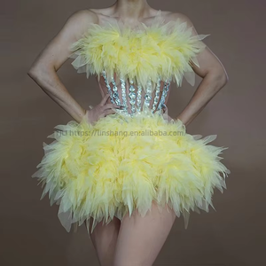 ชุดกระโปรงตูตูผูกเอวประดับลูกไม้และเพชรเทียมแบบหลายชั้นแฟชั่น - Product Image 3