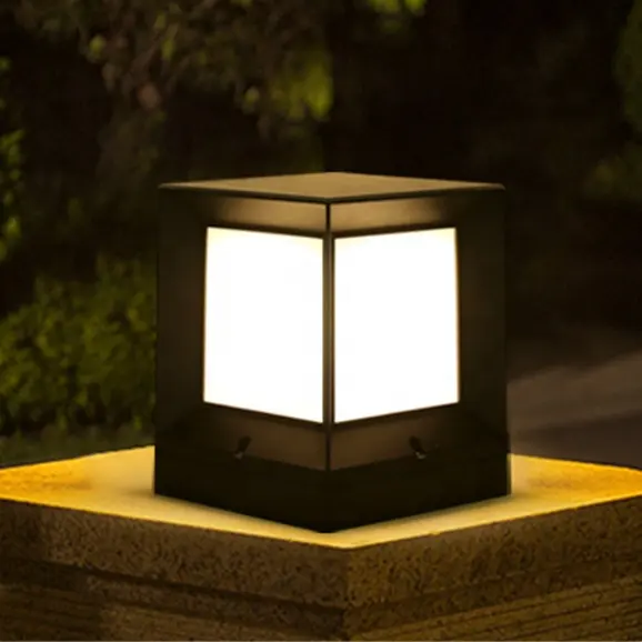 Pilier lumineux solaire pour l'extérieur, luminaire de paysage, idéal pour un jardin, 1 unité, 10 W