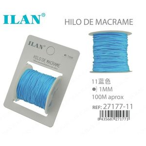 Corda per Macramè ILAN 1mm Blu 100M Circa per Lavori Artigianali - Product Image 2