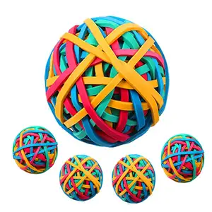 Hot Selling Colorful Rubberband Ball Elastic Rubber Band Bouncing Ball For Packing Office School Home