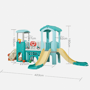 Dễ dàng để lắp ráp lâu đài Playhouse tobogan Enfant Slide cho trẻ em nhựa 6 năm bé cậu bé đồ chơi trong nhà dễ thương Lớn Playhouse cho bé - Product Image 3