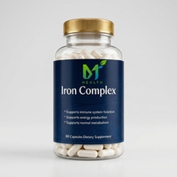 Complément Alimentaire OEM Iron Complex 90 Capsules, Soutient la Fonction du Système Immunitaire, Favorise la Production d'Énergie