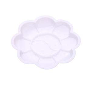 <span class=keywords><strong>Palette</strong></span> humide en plastique en forme de fleur personnalisée de <span class=keywords><strong>petite</strong></span> taille 8.5CM pour la peinture pour les peintures à l'huile acryliques d'<span class=keywords><strong>aquarelle</strong></span> - Product Image 2