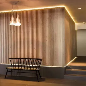 Popular Design Strip Sound-absorbing Fluted Panel polyester wooden panel acoustics