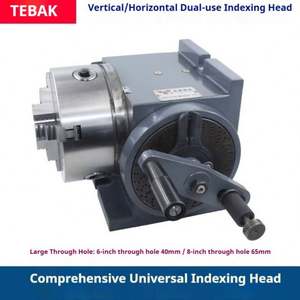 หัวแบ่งงานหนัก TEBAK แบบตั้งและแนวนอน ใช้ได้สองแบบ พร้อมจานแบ่งแบบหมุนมือ สำหรับงานเขียนแบบวงกลมและเครื่องแบ่งแบบหมุน - Product Image 5