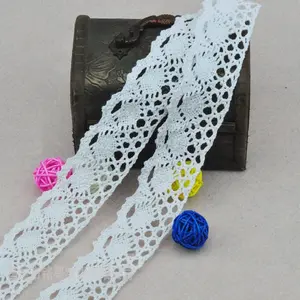 High-quality White Lace Trim Cotton Embroidered Lace Ribbon Crochet Lace Fabric DIY Handmade Craft Clothes Sewing Accessories