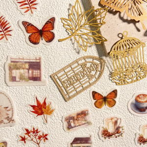 Bộ nguyên liệu làm sổ lưu niệm mùa thu đặc biệt JAI IMAN 56 món (bao gồm giấy axit sulfuric) - Đồ thủ công mỹ nghệ giấy trang trí cổ điển - Product Image 3