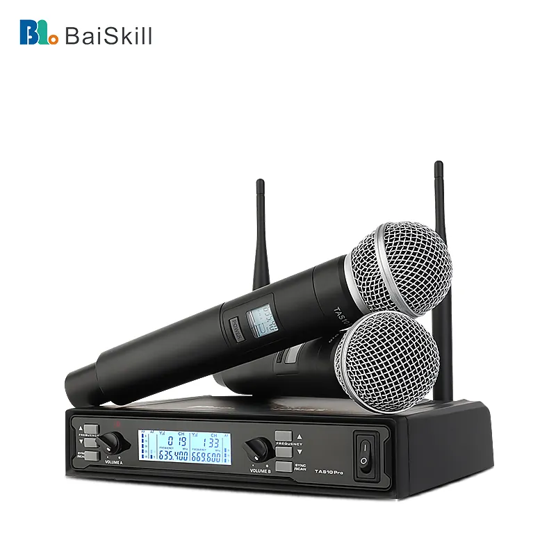 BK U3003 microfono cordless a doppio canale professionale palmare microfono senza fili per karaoke