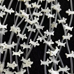 SP4098 madreperla conchiglia di conchiglia di perle perline di cane, perline di animali con conchiglia bianca - Product Image 4