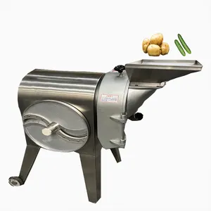 Cortadora de verduras de acero inoxidable, máquina cortadora de cebolla, máquina cortadora de patatas comercial de pepino, máquina cortadora de cubos de verduras