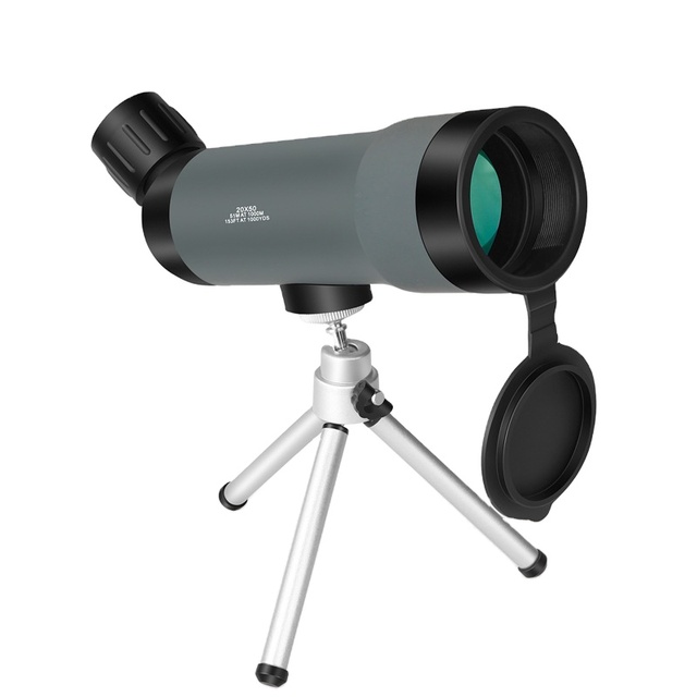 BIJIA 20x Bird Watching and Hunting Spotting Scope Tripod with 50mm Objective Diameter Bak4 Prism Telescopic Scopes
