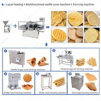 Machine automatique de fabrication de rouleaux de gaufrettes de communion, de cônes en sucre roulés et de stroopwafels pour la production de barquillos