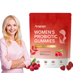 OEM Women's Probiotic <b>Gummies</b> Vaginal Balance Raspberry Flavor 60 Count 5 Billion CFU Per Serving Vegan Non-GMO Gluten-Free GMP - Product Image 1