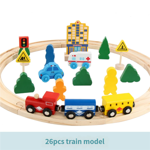 Juguete de tren de pista eléctrica con motor de tanque de Thomas the de madera-Juguete de ranura de juguetes ferroviarios para el desarrollo intelectual y la diversión de los niños - Product Image 3