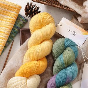 100 grammes de fil de laine teint à la main, segmenté, confortable, respirant, fibre naturelle pour tricot brut, tissage, crochet DIY - Product Image 5