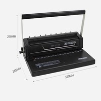 Machine à relier à double spirale W12M pour anneaux métalliques, 34 trous, format A4, pour albums, dossiers de bureau, menus et documents d'appel d'offres